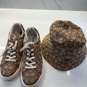 Coach Monogram Sneakers and Hat Set ⭐️🤎